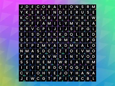 CHRISTMAS WORDSEARCH