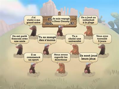 Passé composé avec AVOIR (Whack-a-mole)