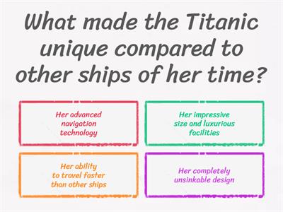 Titanic (National Geographic Kids)  - reading comprehension 