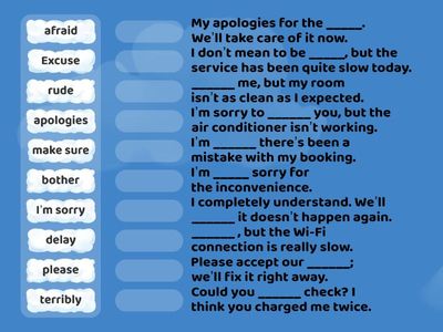 U1 L7 Making complaints and apologizing 