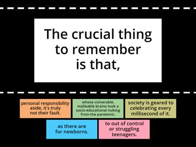 Teen-ternity leave | Sentence fragments