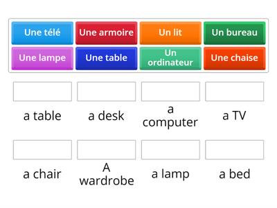 Y7 - Items of furniture 