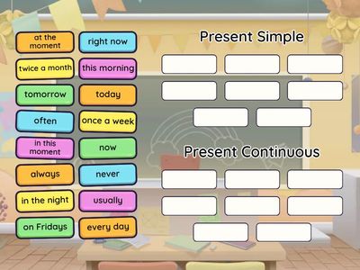 Present Simple vs Present Continuous: Time expressions