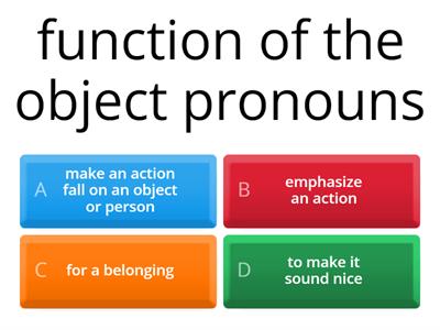 object pronouns 