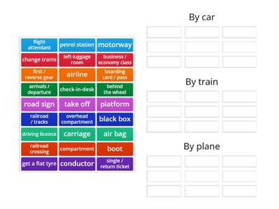 Means of travel & phrases