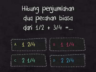 Operasi Bilangan Pecahan kelas 5 SD semester 1