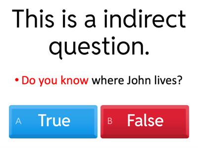 Indirect questions