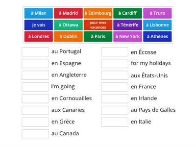 Holiday destinations