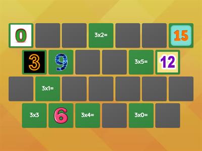 3 Times Tables Matching Pairs