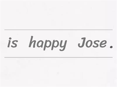 Unjumble the words to make sentences.