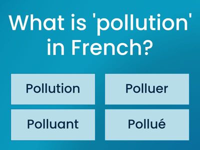GCSE French Environment Vocabulary Quiz