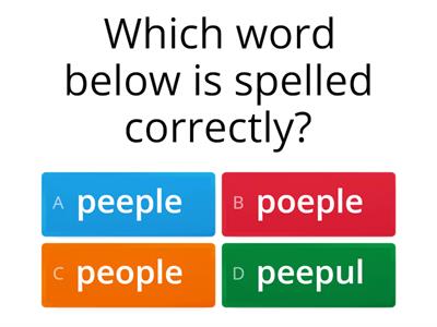 Spelling High Frequency Words
