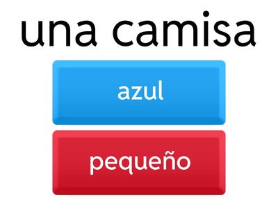 Choose the correct clothing description.