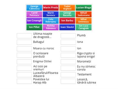 Autori si operele bac 2024