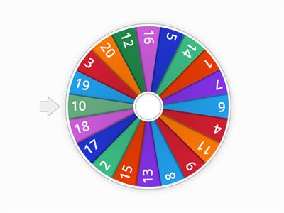 RULETA DE NÚMEROS HASTA EL 20