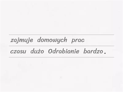 Układamy zdania o problemach w szkole