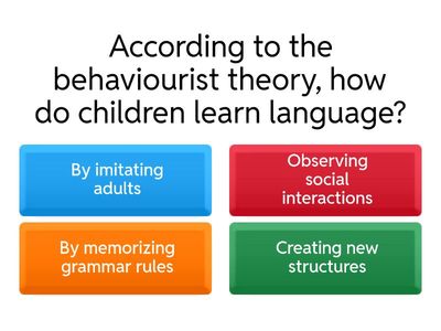 Language Acquisition Theories Quiz