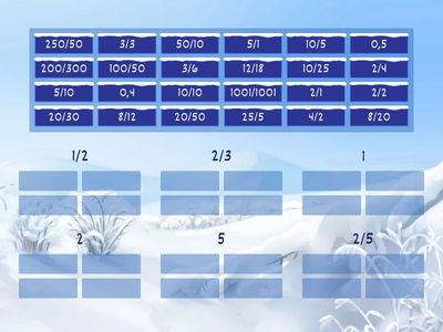 Сопоставь дроби