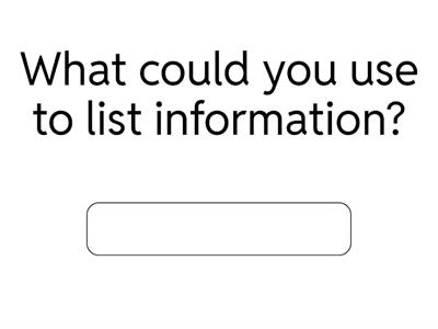Organisational Features 