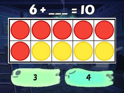 Ten Frame addition with missing Addend
