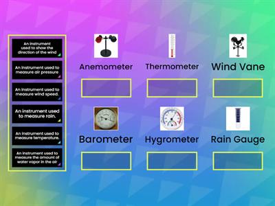 Weather Tools - Match Up (5th Grade Science)