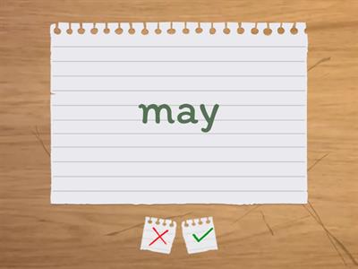 will/won't/may/might