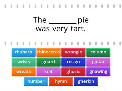 Wilson 12.2 gn, gh, rh, mb, mn silent letters                           HOZ 