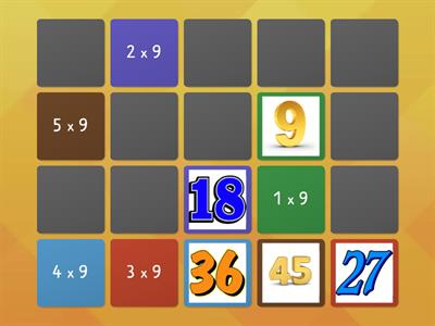 9 Times Table - Memory Game