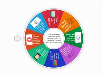 Wheel of Calm Down Strategies!