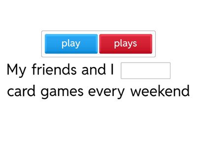 Present simple affirmative 