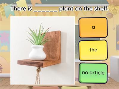 Articles (a, an, the, -no article-)