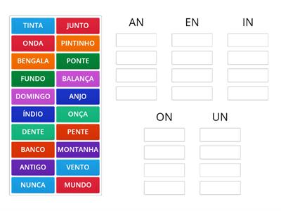 PALAVRAS COM AN EN IN ON UN