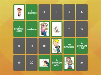 illnesses Memory Game (ORANGE UNIT 2)