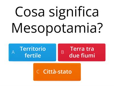 Quiz di storia sulle civiltà Mesopotamiche