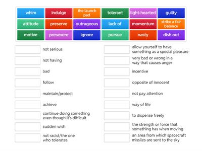 Vocabulary first lesson