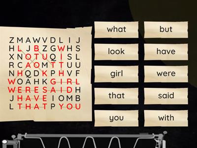 Sight Word Word Search