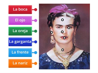 La cara de Frida Kahlo.