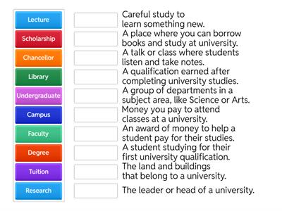 University- Vocabulary