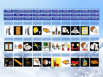 AZIONI E OGGETTI SCOLASTICI