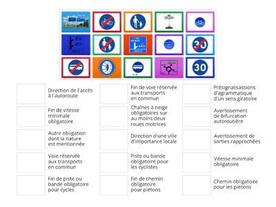 panneau code la route 5