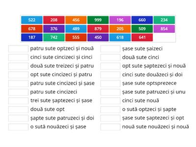 Numerele  naturale de la 0 la 1000