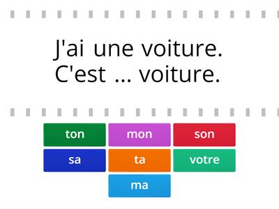 adjectif possessif