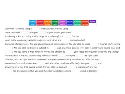 CPE - Speaking Assessment