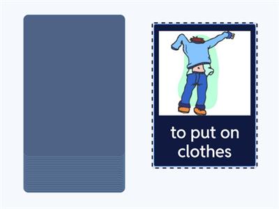 Daily routine verbs - memorise 