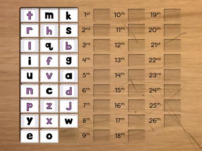 Alphabet Letter Order