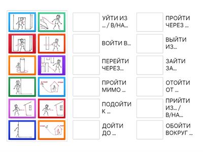 глаголы движения с приставками