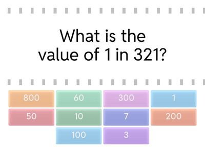 2nd Grade Place Value Match 