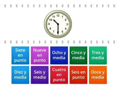 Hora en punto y hora y media