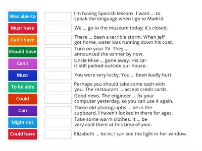 Modal verbs mix