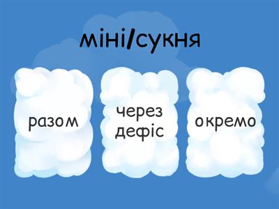 Правопис складних  слів разом, з дефісом, окремо